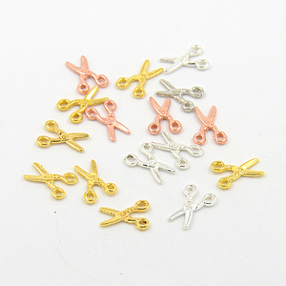 Alloy Charms, Scissors, 12x8.5x1.5mm, Hole: 1.5mm