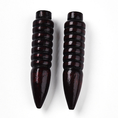 Из натурального дерева большие кулоны, окрашенные, половине просверлил, пуля