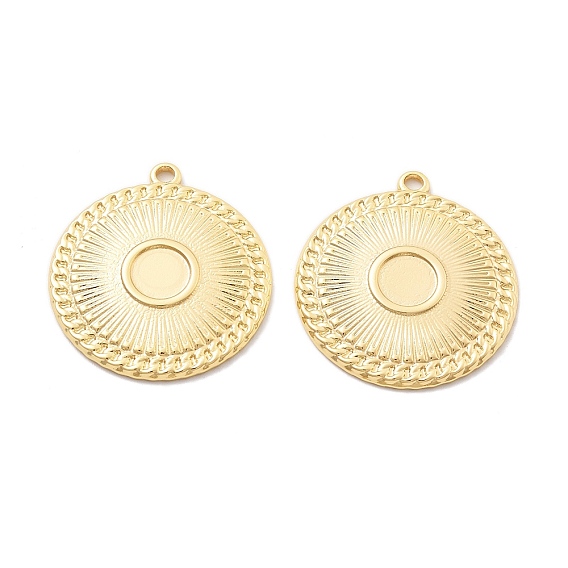 Латуни кабошон настройки подвески, без кадмия, без никеля и без свинца, плоско-круглые