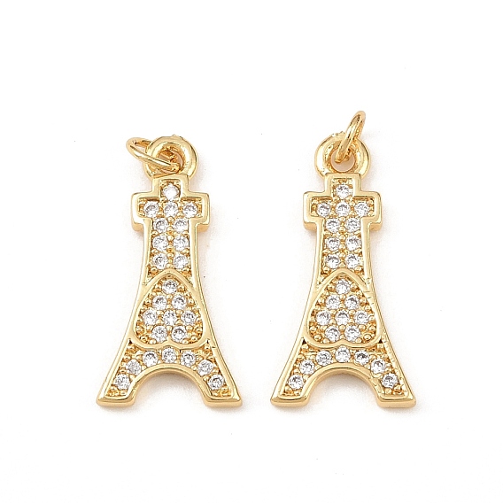 Латунные микро проложить кубического циркония подвески, эйфелева башня подвески, стойки покрытие, долговечный, без кадмия и без свинца, с целью перехода в кольце