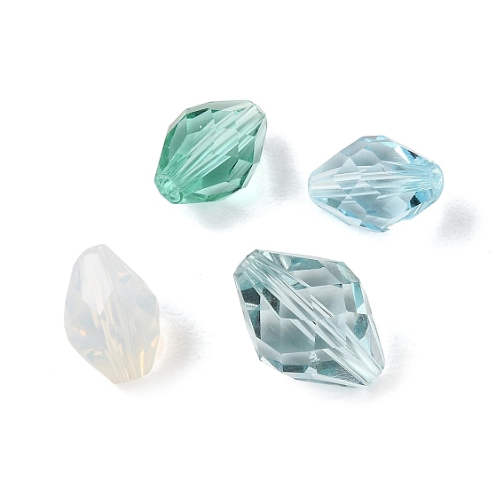 K 9 perles de verre, verre imitation perles de cristal autrichien, losange, facette