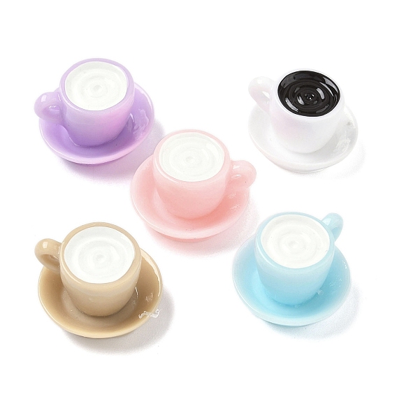 Непрозрачные кабошоны из смолы, имитация еды, пить