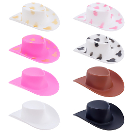 48 шт. 8 стили мини-ковбойская шляпа пластиковые аксессуары