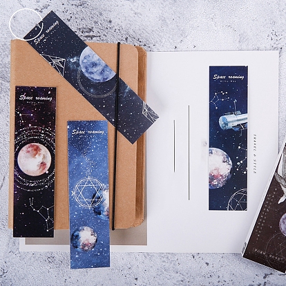 Paper Bookmarks, Rectangle with Universe Themed Pattern