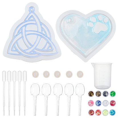 Силиконовые формы для подвесок olycraft diy, формы помады, для украшения торта поделки, цвет шоколада, конфеты, изготовление ювелирных изделий на основе смолы и эпоксидной смолы, с пластиковой фурнитурой, блестки искусства ногтя