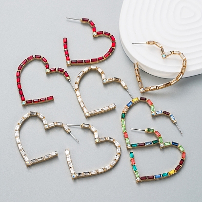 Alliage strass Stud, cœur