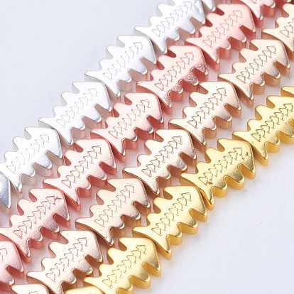 Non-magnetic Synthetic Hematite Beads Strands, Beads Strands, Frosted, Fishbone