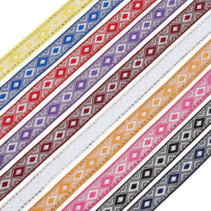 40 ярды 10 цвета полиэфирные ленты, ромб шаблон