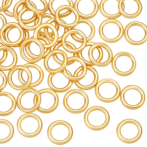 46шт. 925 Замкнутые соединительные кольца из стерлингового серебра, спаянные между собой, круглые