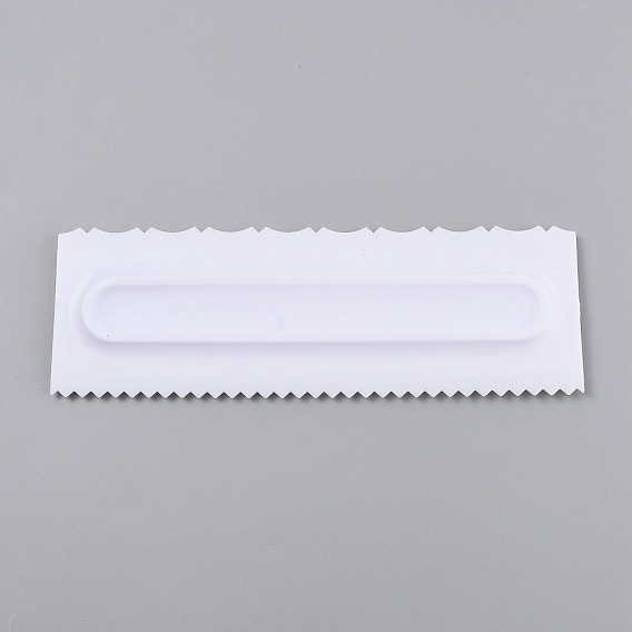 Plastic Baking Edge Dough Scraper and Cutter Pastry Spatulas, for Cake Decoration Baking Tools, Rectangle
