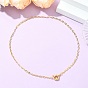 3.5MM Brass Textured Oval Link Chain Necklaces with Spring Ring Clasps