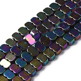 Electroplate Rainbow Color Non-magnetic Synthetic Hematite Beads Strands, Cloud
