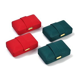 Прямоугольные коробки для хранения колец и ожерелий из искусственной кожи, дорожные переносные кейсы, с железными застежками