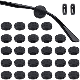 48шт. силиконовые заушники для очков, противоскользящий держатель, плоско-круглые