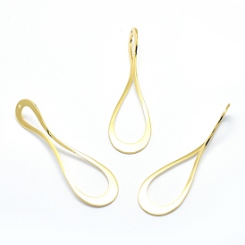 Brass Pendants, Lead Free & Cadmium Free & Nickel Free, Real 18K Gold Plated