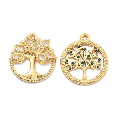 304 кулон из нержавеющей стали, со стразами, вакуумные покрытия, древо жизни