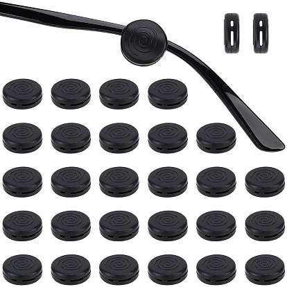 48шт. силиконовые заушники для очков, противоскользящий держатель, плоско-круглые