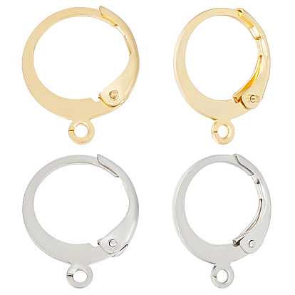 80шт 2 цвета 304 фурнитура для серег из нержавеющей стали, с петлями