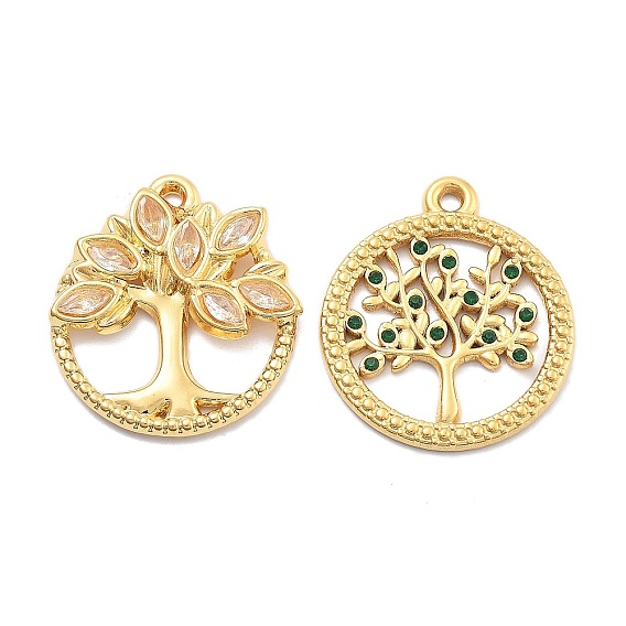 304 кулон из нержавеющей стали, со стразами, вакуумные покрытия, древо жизни