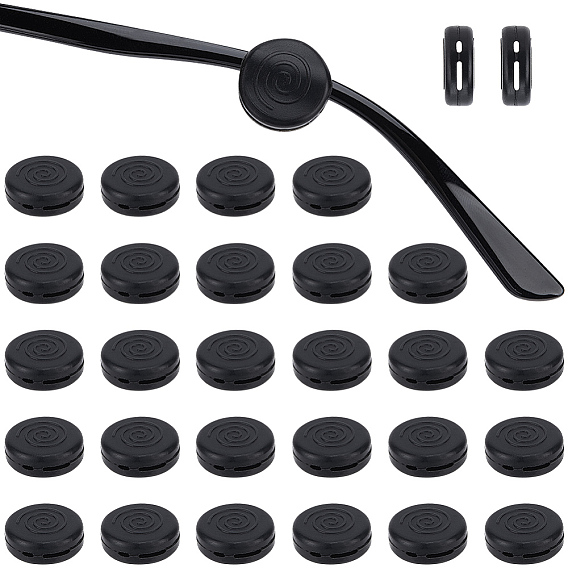 48шт. силиконовые заушники для очков, противоскользящий держатель, плоско-круглые