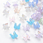 Прозрачные смолы кабошоны, с покрытием AB цвета, бабочка