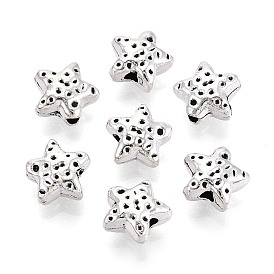 Текстурированные тибетские бусины из сплава, звезда