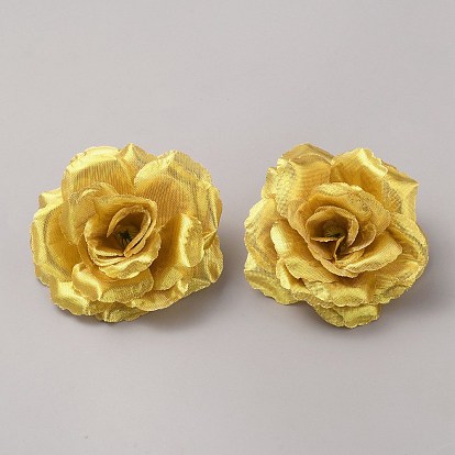 20 pcs cabeza de flor artificial de poliéster