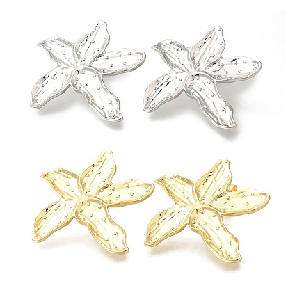 Серьги-гвоздики из латуни с покрытием «морская звезда», долговечный, без свинца и без кадмия