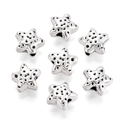 Текстурированные тибетские бусины из сплава, звезда