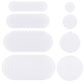 40шт 4 стиль пластиковая сетка холст листы, подушечки для формирования дна сумки, шаблон для изготовления кошелька, для пряжи крючком, вышивка ремесло, плоско-круглые