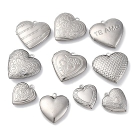 304 подвески из нержавеющей стали Locket, сердце