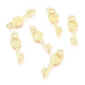 Alloy Pendants, Long-Lasting Plated, with Jump Ring, Key