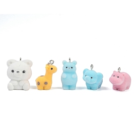 Кулоны из флокированной смолы, с железной платиной петлей