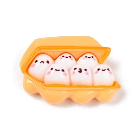 Supermarket Theme Opaque Resin Decoden Cabochons, Eggs/Wallet/Cash Register/Vegetables/Credit Card Machine/Shopping Cart