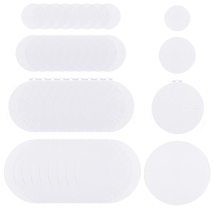 40шт 4 стиль пластиковая сетка холст листы, подушечки для формирования дна сумки, шаблон для изготовления кошелька, для пряжи крючком, вышивка ремесло, плоско-круглые