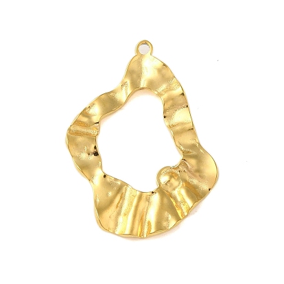Ion Plating(IP) 304 Stainless Steel Pendants, Irregular Teardrop Charm