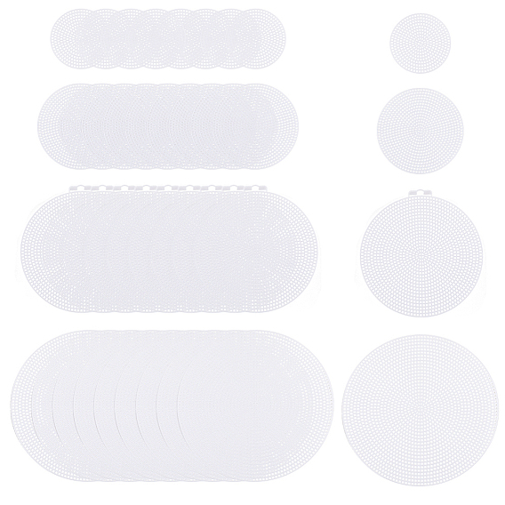 40шт 4 стиль пластиковая сетка холст листы, подушечки для формирования дна сумки, шаблон для изготовления кошелька, для пряжи крючком, вышивка ремесло, плоско-круглые