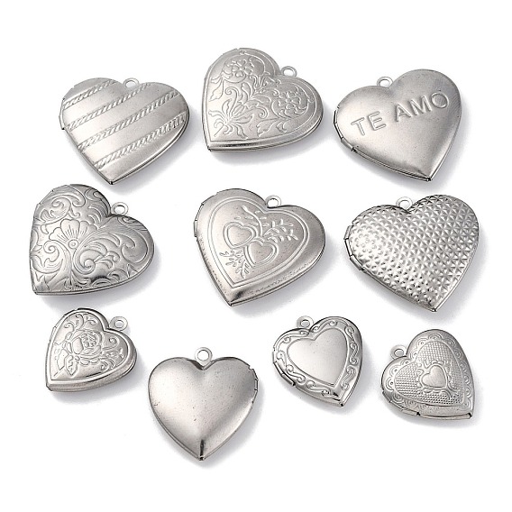 304 подвески из нержавеющей стали Locket, сердце