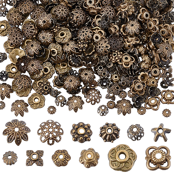 360 шт. 12 наборы колпачков из сплава и железа, цветок