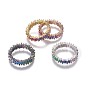Cubic Zirconia Rings, with Brass Findings