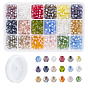 Electroplate Glass Beads Strands, Pearl Luster Plated, Faceted, Bicone