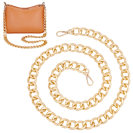 1ручки для сумок из поликарбоната, алюминиевые, с цепочкой, с поворотными застежками сплава, для аксессуаров для замены сумок