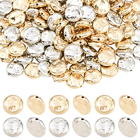 200 шт 2 цвета пластиковые бусины ccb, плоско-круглые