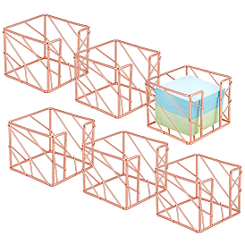 6шт. железная коробка для хранения заметок, квадратный