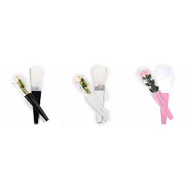Word Love Plastic Gift Bags, Single Flower Bouquets Wrapping Packaging, for Valentine's Day