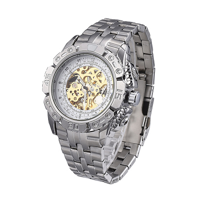 Tête de montre en alliage montres mécaniques, avec bracelet en acier inoxydable