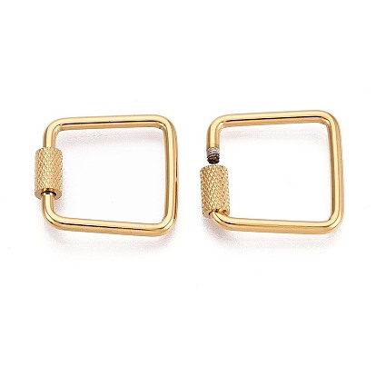 304 карабин с замком из нержавеющей стали, квадратный, ионное покрытие (ip)