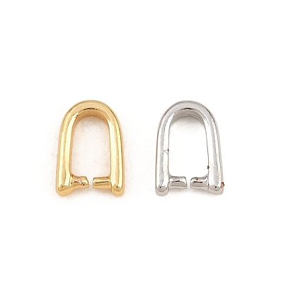Brass Ice Pick Pinch Bails, Rack Plating, Long-Lasting Plated, Lead Free & Cadmium Free