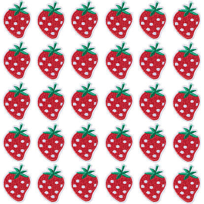 50шт компьютеризированная вышивка ткань утюгом на заплатках, аксессуары для костюма, аппликация, клубника