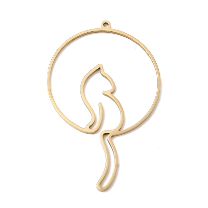 304 подвески из нержавеющей стали, кошка с подвеской-кольцом, без свинца, без кадмии и без никеля